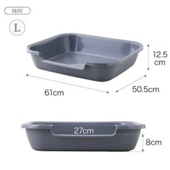 【引取限定】未使用 犬 猫 ロータイプトイレ　Lサイズ　Kitty and Puppy Pan  (オプション猫砂アイリスオーヤマペーパーフレッシ)の画像