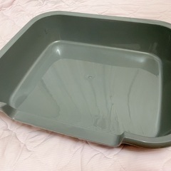 【引取限定】未使用 犬 猫 ロータイプトイレ　Lサイズ　Kitty and Puppy Pan  (オプション猫砂アイリスオーヤマペーパーフレッシ)の画像
