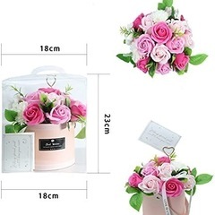 【値下げ】プレゼントにも⭐️ソープフラワー バラ 花束 プレゼント ギフト メッセージカード付きの画像