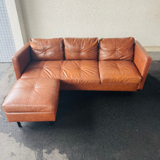 本日限定！コーナーソファ ブラウン レザー