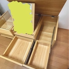 化粧台 デスク 机 ミラーの画像