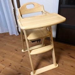 美品　カトージ　ベビーチェア　木製　おまけ付の画像