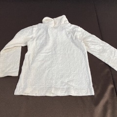 petit jam ハイネック キッズ　100 女の子　長袖 白の画像