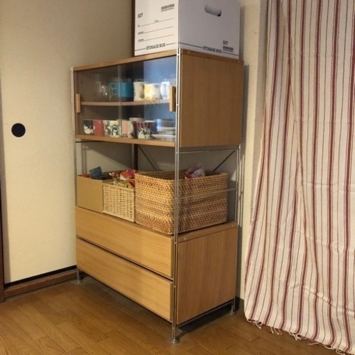 無印良品　ユニットシェルフ　食器棚　収納棚