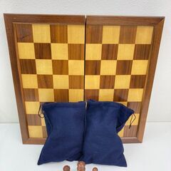 【レガストック川崎本店】高級チェスセット　木製　駒付き　45cm...