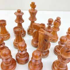 【レガストック川崎本店】高級チェスセット　木製　駒付き　45cm×45cmの画像