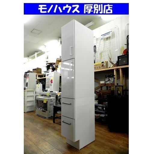 LIXIL INAX 洗面化粧台ピアラトールキャビネット 幅30×奥49×高190cｍ 標準タイプ 隙間収納 家具 ホワイト/白 リクシル イナックス 札幌市 厚別区