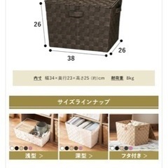 アイリスオーヤマ　カラーバスケット　フタ付きの画像