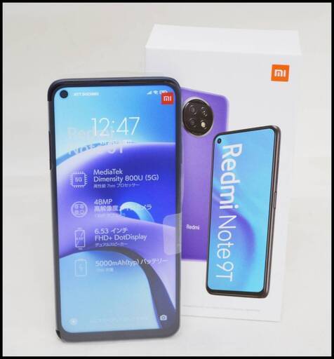 未使用 SIMロック解除済 Xiaomi Redmi Note 9T 128GB A001XM ブラック シャオミ SoftBank 〇判定 ②