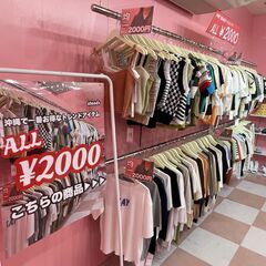 韓国アパレル2000円均一コーナーが大量拡大！