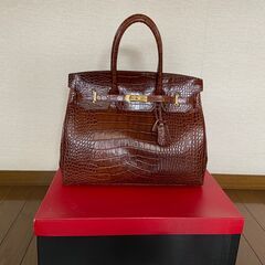 トートバッグ　本革　カバン　バーキン型