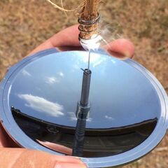 DIY　太陽の光で着火します　　屋外ソーラーライター　約20秒で...