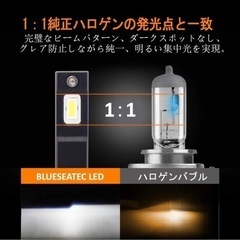 【新品】H1 LEDヘッドライト CSPチップ搭載 純白爆光 フォグ ハイロー 四輪・二輪・旧車等にも対応（2）の画像