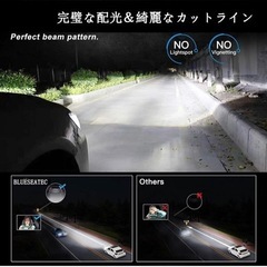 【新品】H1 LEDヘッドライト CSPチップ搭載 純白爆光 フォグ ハイロー 四輪・二輪・旧車等にも対応（2）の画像