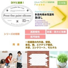 【DIYに】 屋内外 多用途 水性塗料 艶消し シリコンコートの画像
