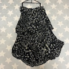 花柄アシンメトリースカート