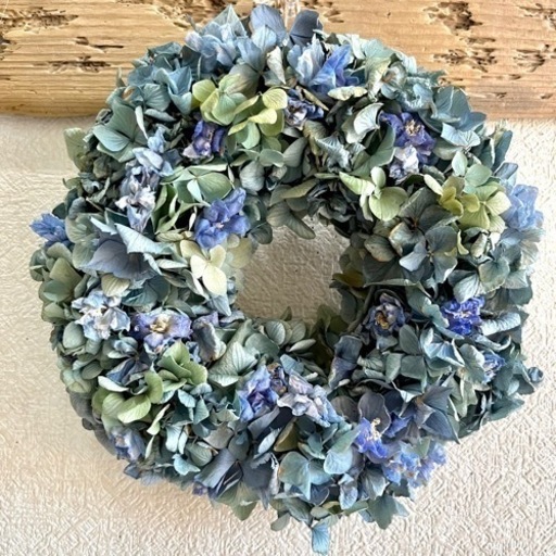 紫陽花リース　あじさいリース