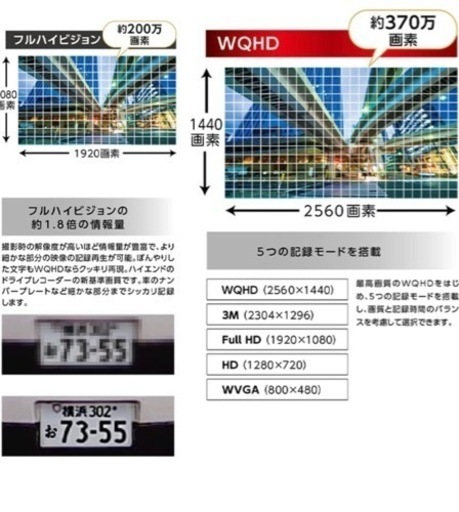 【新品未使用】ケンウッド ドライブレコーダーDRV-MR8500　前後2カメラ