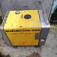 SUZUKI 溶接機 発電機 SW140-S 中古 不動　バッテリー交換済みです。の画像