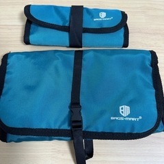 【値下げ】PC周辺小物用収納ポーチ 2点セット ゴム・バンド縫い...