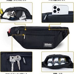【新品未使用】ウエストポーチ ウエストバッグ ヒップバッグ ウェストポーチ ボディバッグの画像