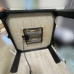 山善コタツテーブル　コタツ布団の画像