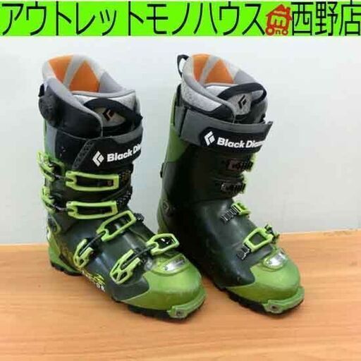 スキーブーツ  FACTOR 27.0cm ブラックダイヤモンド ファクター 27cm アウトソール318mm グリーン系 スキー靴 札幌市 西野店