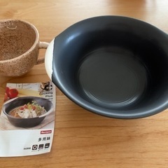 【お渡し予定の方決まりました】耐熱セラミックどんぶり　マグカップ付