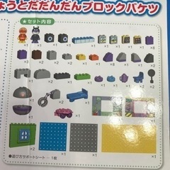 アンパンマン ブロックラボ おおきなバイキンじょうとだだんだんブロックバケツの画像