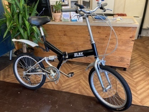 【タイヤ・チューブ新品！サスペンション付き】6段変速　20インチ折りたたみ自転車　ブラック