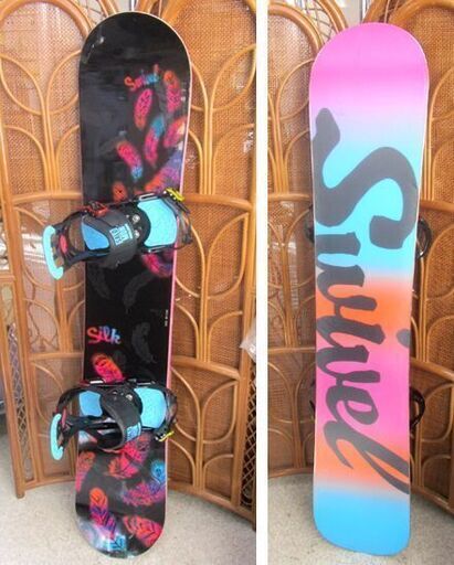 SWIVEL Silk 146 スノーボード SALOMONバインディング&CSBケース付き レディース 札幌市