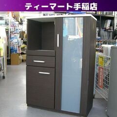 ミドルレンジボード 幅80cm ニトリ キッチン収納 ブラウン レンジ台 食器棚 札幌 手稲