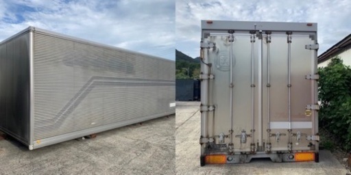No.653 アルミバン 10ｔ 車 大型  アルミ 箱 バイク 倉庫 トラック コンテナ 米 保管庫 物置 DIY