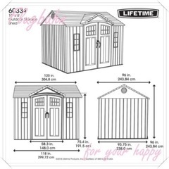 LIFETIME ライフタイム  収納庫 物置 倉庫 屋外 大型 小屋  コストコ COSTCOの画像