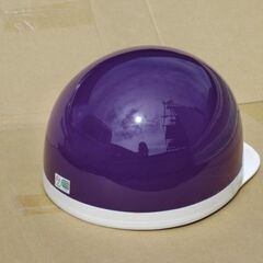 ● バイク 用 未使用 半キャップ ヘルメット 珍しい ドム みたいな 紫 パープル（難あり）●の画像