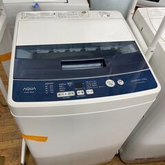 洗濯機　No.2704　アクア　2018年製　4.5kg　AQW-BK45G(FB)　【リサイクルショップどりーむ鹿大前店】