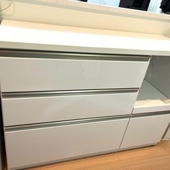 キッチンボード(食器棚)　ホワイト　美品