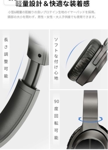 【新品未使用】ヘッドホン-ワイヤレスヘッドホン Bluetooth5.0 最大30時間連続再生 HiFi ANCノイズキャンセル密閉型ヘッドセット マイク内蔵ノイズキャンセリングヘッドホン有線無線兼用 通話可能 iPhone/iPad/Android対応 音楽・映画観賞