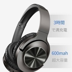 【新品未使用】ヘッドホン-ワイヤレスヘッドホン Bluetooth5.0 最大30時間連続再生 HiFi ANCノイズキャンセル密閉型ヘッドセット マイク内蔵ノイズキャンセリングヘッドホン有線無線兼用 通話可能 iPhone/iPad/Android対応 音楽・映画観賞の画像