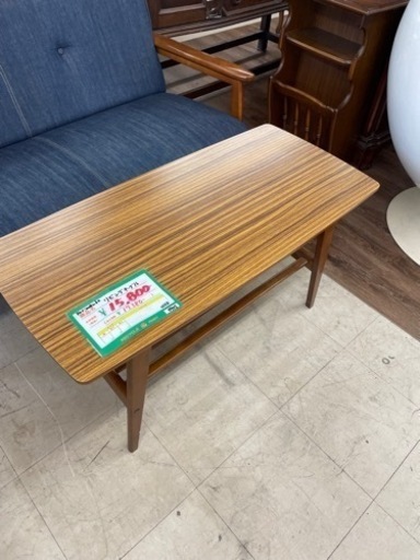 ★435 カリモク60 リビングテーブル センターテーブル 縞模様 ボーダー 木製【リサイクルマート鹿児島宇宿店】