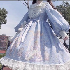 新品、未使用、在庫1品です。ロリータ ワンピース コスプレ., Mサイズ　ローリタワンピースセットの画像