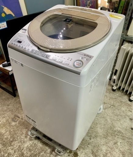 札幌市内無料配送 18年製 SHARP シャープ 8kg インバーター洗濯乾燥機 ES-TX8B-N