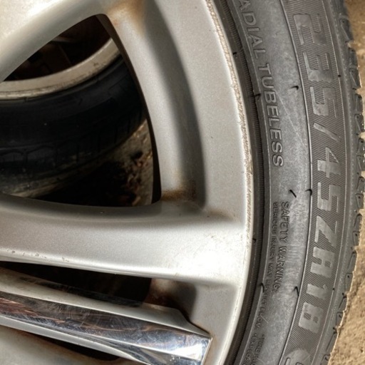 235/45R18 ホイールタイヤ4本セット　5穴　バリ溝タイヤ商談中！