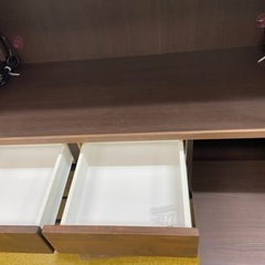 キッチンボード】キッチンカウンター 食器棚 ダークブラウン