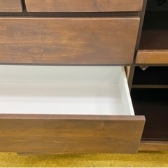 キッチンボード】キッチンカウンター 食器棚 ダークブラウン