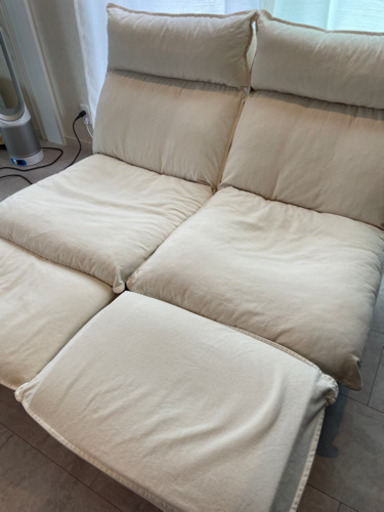 無印　ハイバックリクライニングソファ