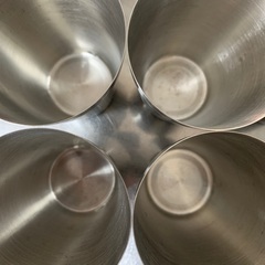 【まとめ割／バラ売りなら@100】ステンレス製コップ6個の画像