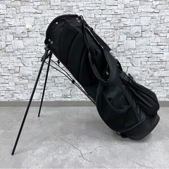 SPY-021 Slazenger スラセンジャー スタンドキャディバッグ ナイロン ブラック 良品の画像