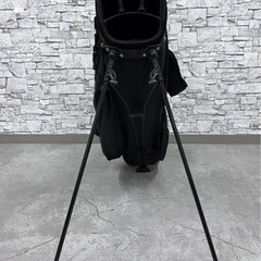 SPY-021 Slazenger スラセンジャー スタンドキャディバッグ ナイロン ブラック 良品の画像