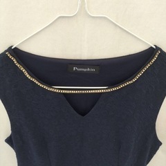 美品　ネイビー　ワンピース　フレア　結婚式　晴れの日の画像